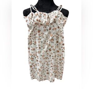 No Comment Girls Floral Ribbed Cami Dress Size 10/12 Coquette Cottagecore